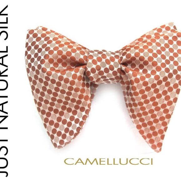 Men's Self tied Bow Tie Copper Color Bowtie - Picture 7 of 10